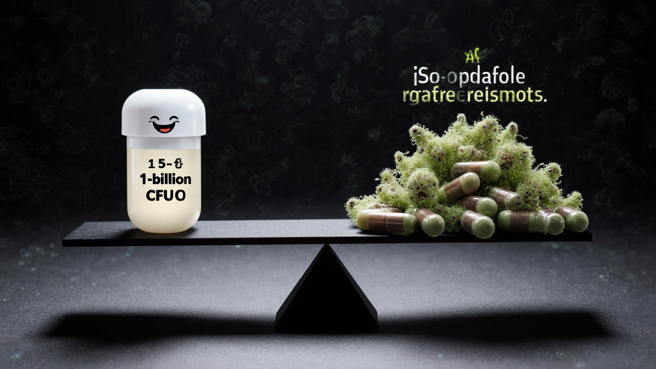 Váha s malou dávkou probiotik versus přebytečným množstvím