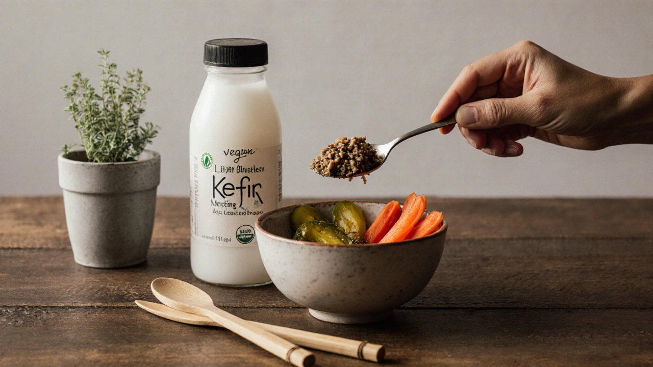 Veganská jídla s živými kulturami: natto, kvasená mrkev a rostlinný kefír