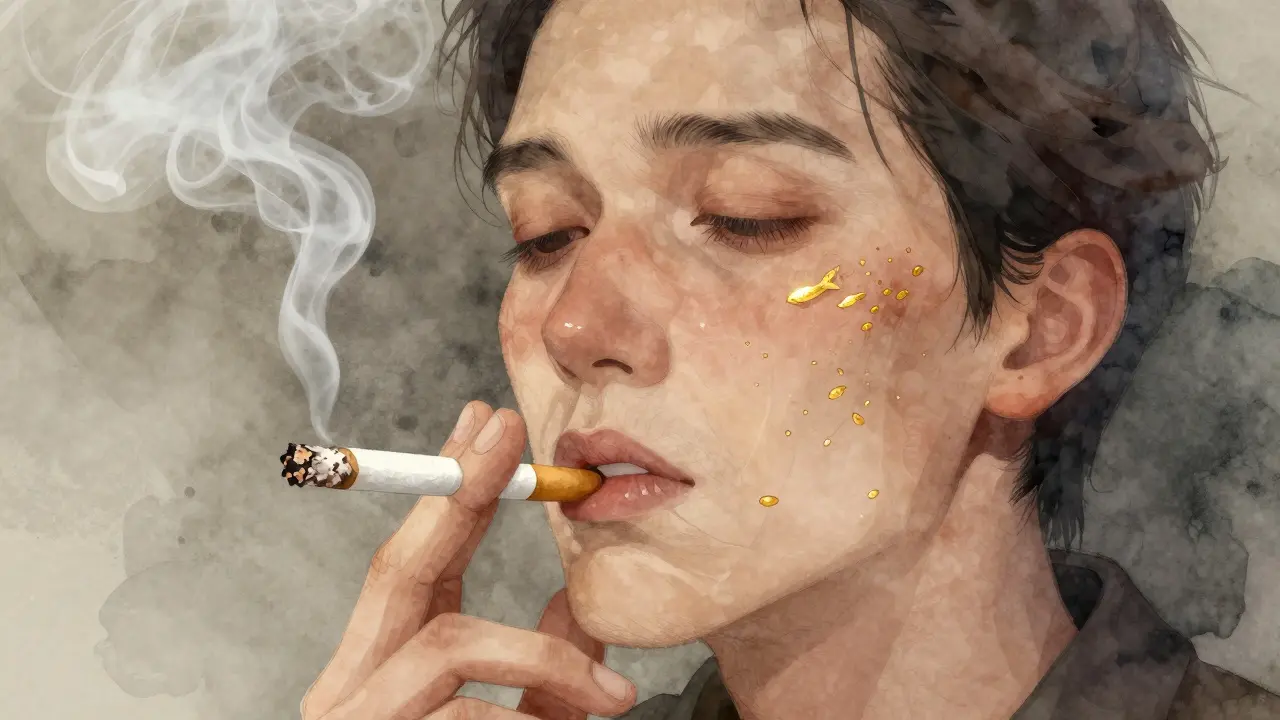 Kouření ničí pleť, rybí kolagen obnovuje pružnost