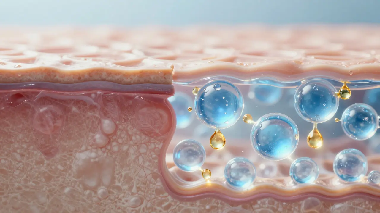 Konceptuální znázornění hydratace a regenerace pleti