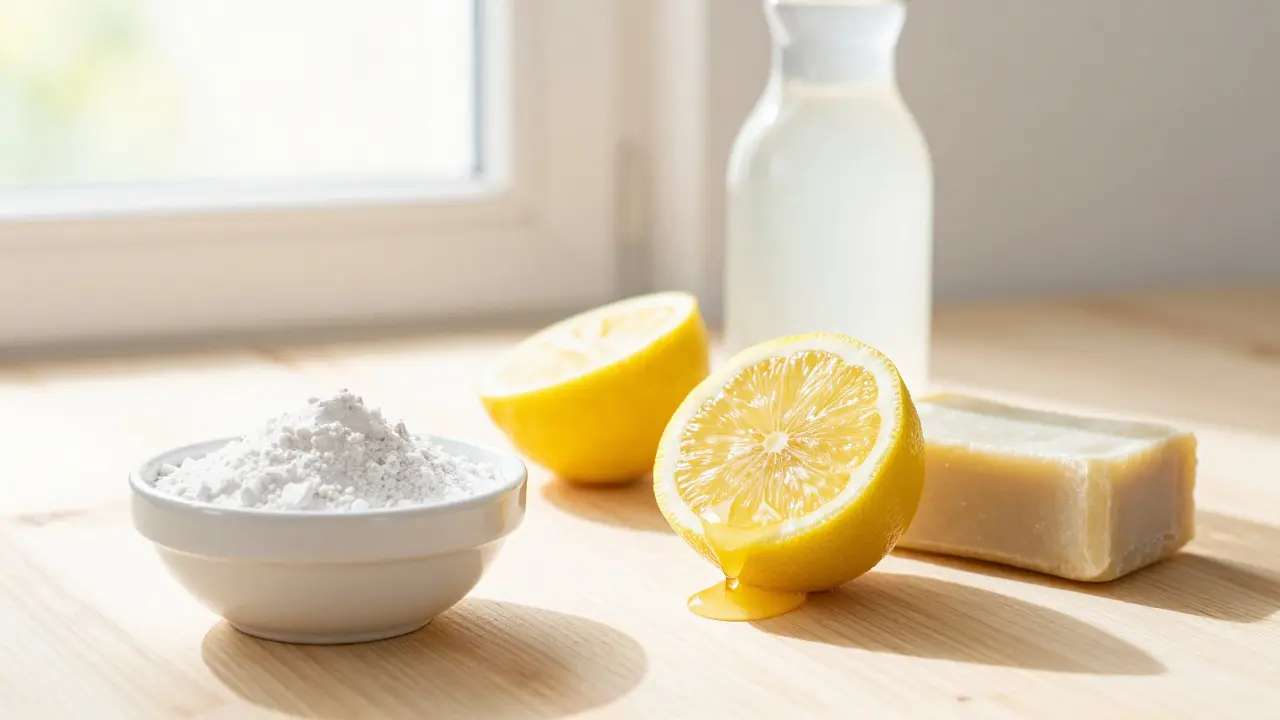 Domácí prostředky na odstranění skvrn: sůda, citron, mýdlo a ocet