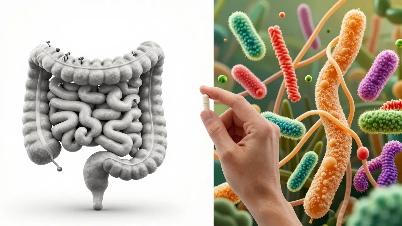 Obnova střevní flóry po antibiotikách pomocí probiotik