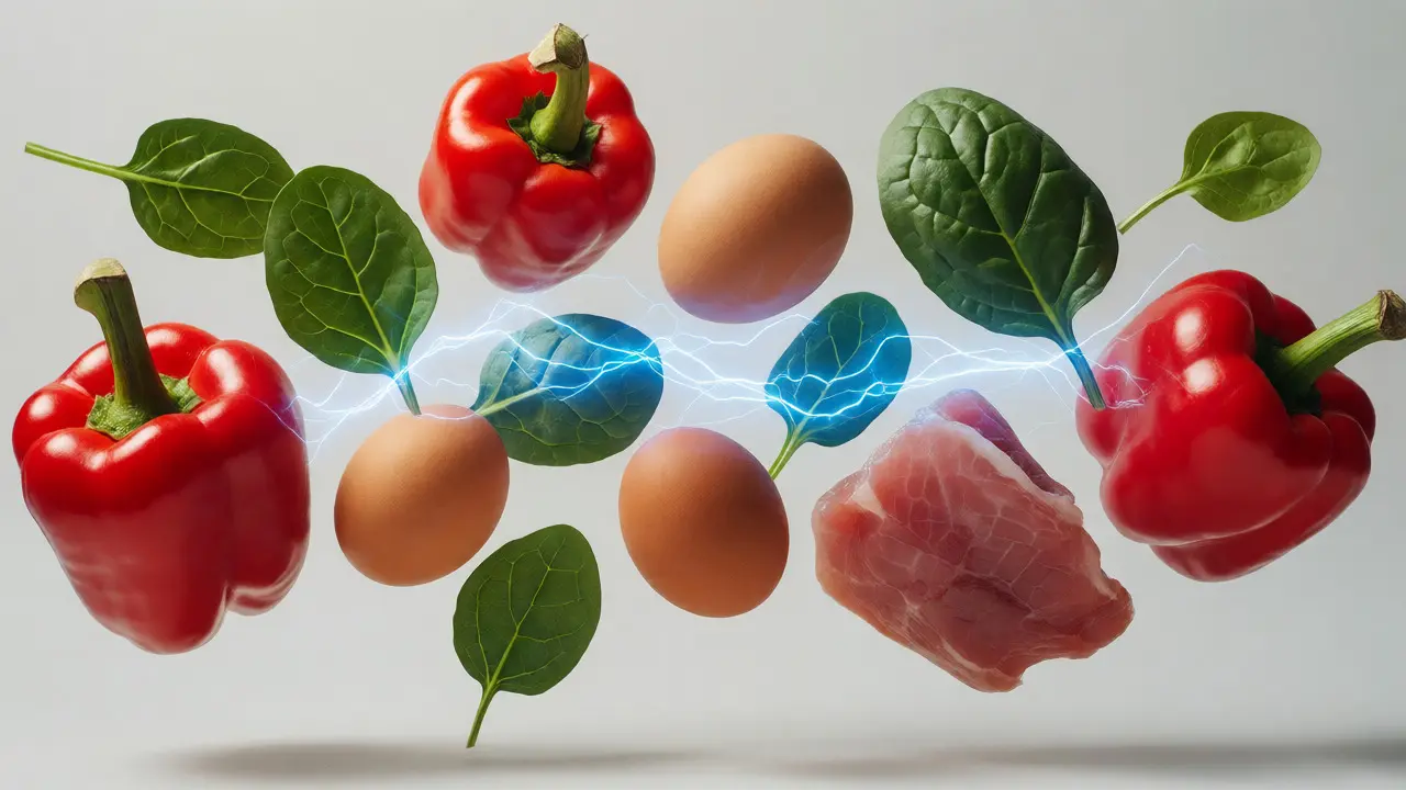 Čerstvé potraviny jako zdroj vitamínů s elektrickým nábojem