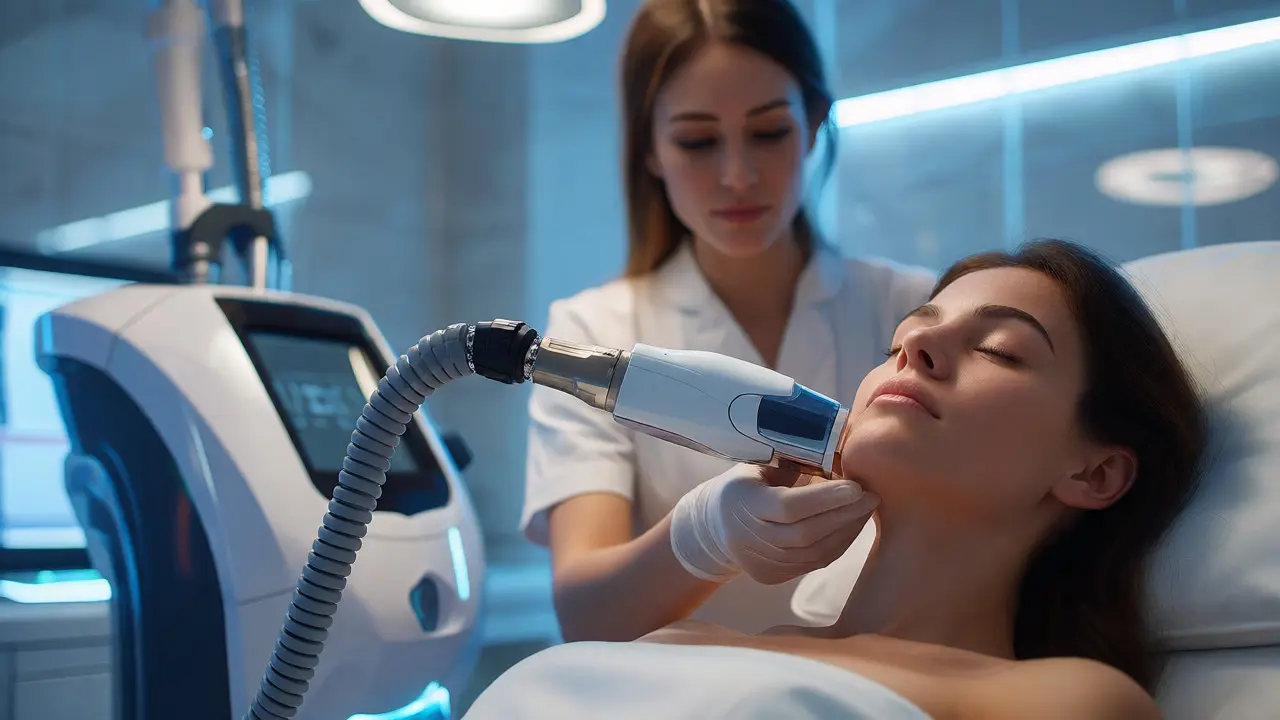 Profesionální laserová epilace čelisti v klinickém prostředí
